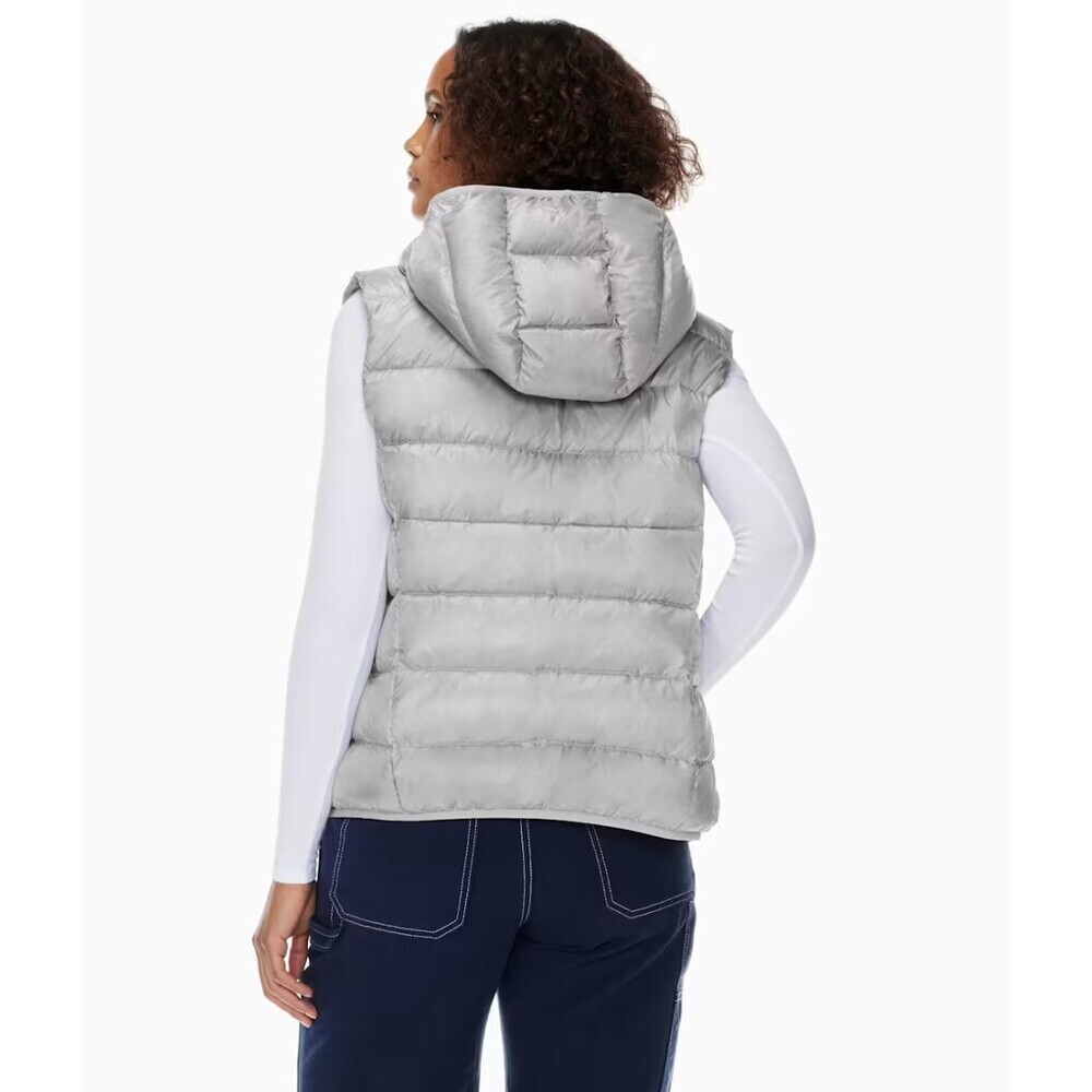 Aritzia TNAction The Little Puff Vest in Marble Gray Size Medium Goose Down - Picture 2 of 11